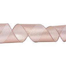 Χριστουγεννιάτικη Διακοσμητική Ροζ Κορδέλα (10cm)